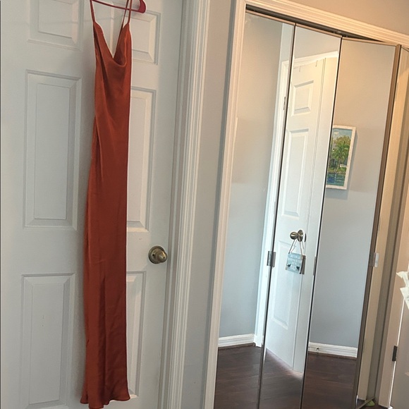 ASOS Rust Backless Slip Dress - Picture 2 of 10